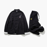F01中国风2021秋冬上善若水盘扣汉服套装P95，男装套装，钱塘7008(原4008)