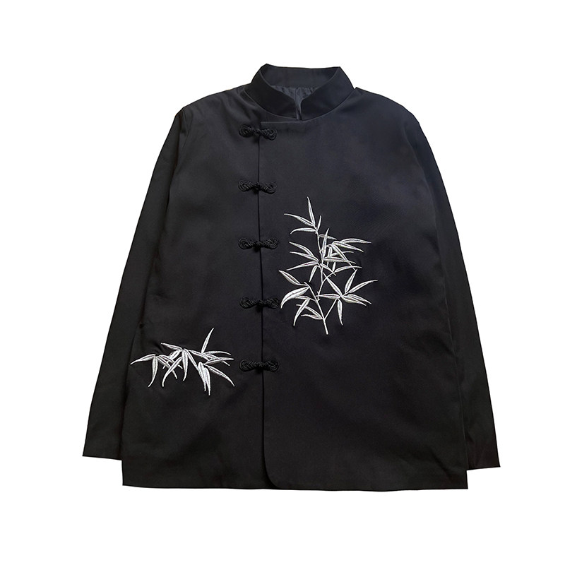 风2026春新中式西服刺绣款立领盘扣西装外套A105-p110,男装西服套装,钱塘7008(原4008)
