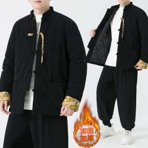 冬款2025 灯芯绒套装 唐装棉衣 加厚汉服棉袄外套套装A339-P198图片