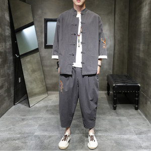 2026夏天新 风 大龙刺绣款 开衫盘扣 汉服套装特价A1072-p70图片