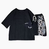 2026夏大码风棉麻龙花拼接短袖套装特特价A711-p50，男装T恤，钱塘7008(原4008)