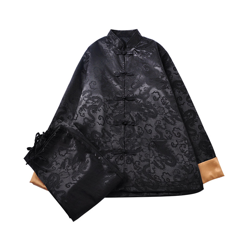 A1093秋冬装新品风2020提花复合布汉服套装,男装民族服装,钱塘7008(原4008)