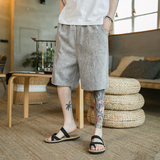 A4017咖啡厅中国风男装大码2021提花休闲短裤p45，男装休闲裤，钱塘7008(原4008)