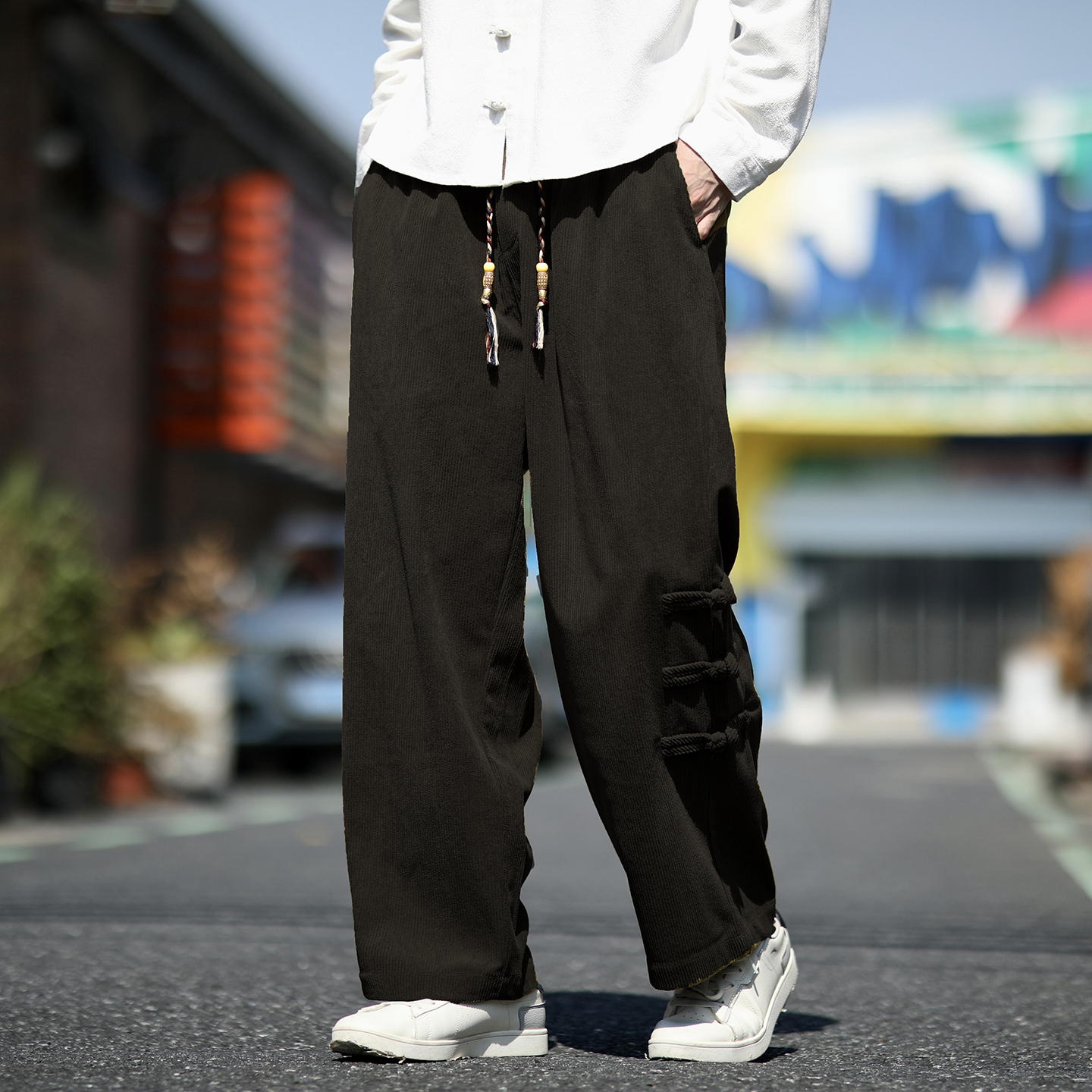 2025秋款灯芯绒盘扣设计风休闲长裤休闲裤A531-P68，男装休闲裤，钱塘7008(原4008)