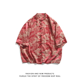 龙凤提花夏季新品2026风汉服短袖衬衫/衬衣A676-p65，男装T恤，钱塘7008(原4008)