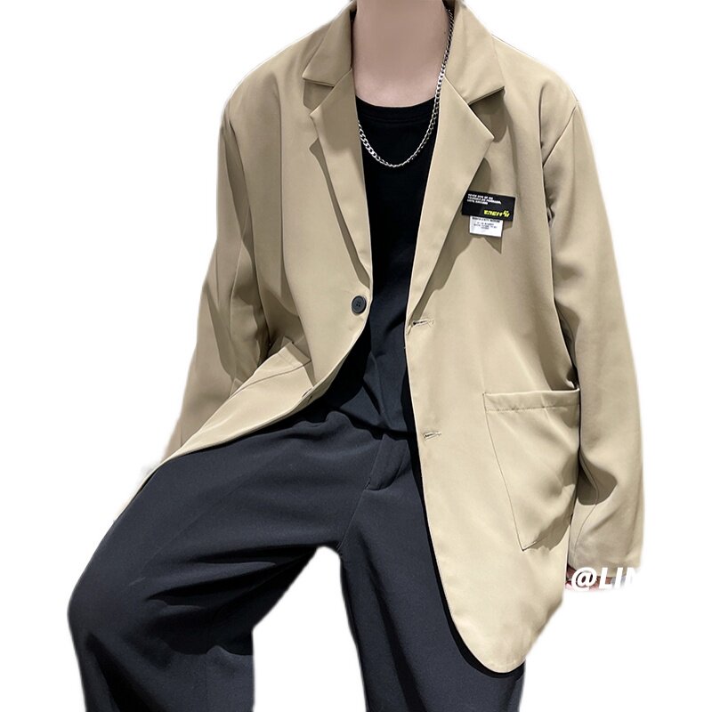 A6101*大码M-5XL港风西服宽松男士潮流帅气秋季上衣,男装西服,钱塘7008(原4008)