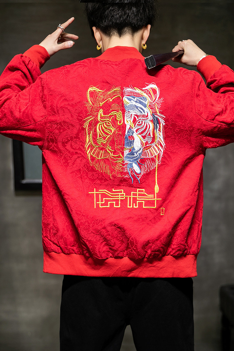 A1015爆款中国风2021秋冬提花大刺绣夹克外套p120,男装夹克,钱塘7008(原4008)