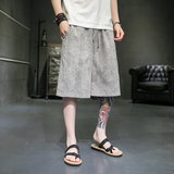 A4017中国风大码2021夏季新品2色提花休闲短裤p45，男装休闲裤，钱塘7008(原4008)