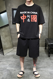 A1073新夏季2021中国风中国印花汉服套装p85，男装休闲套装，钱塘7008(原4008)