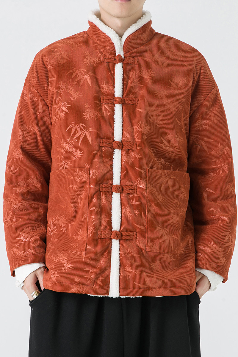冬2025灯芯绒新中式唐装棉衣加厚汉服棉袄外套A228-P140,男装棉衣,钱塘7008(原4008)