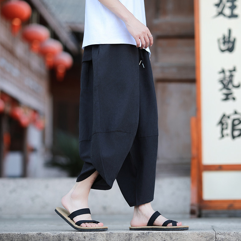 新品上架夏季2025刺绣宽松哈伦裤七分裤K1047-P50,男装牛仔裤,钱塘7008(原4008)