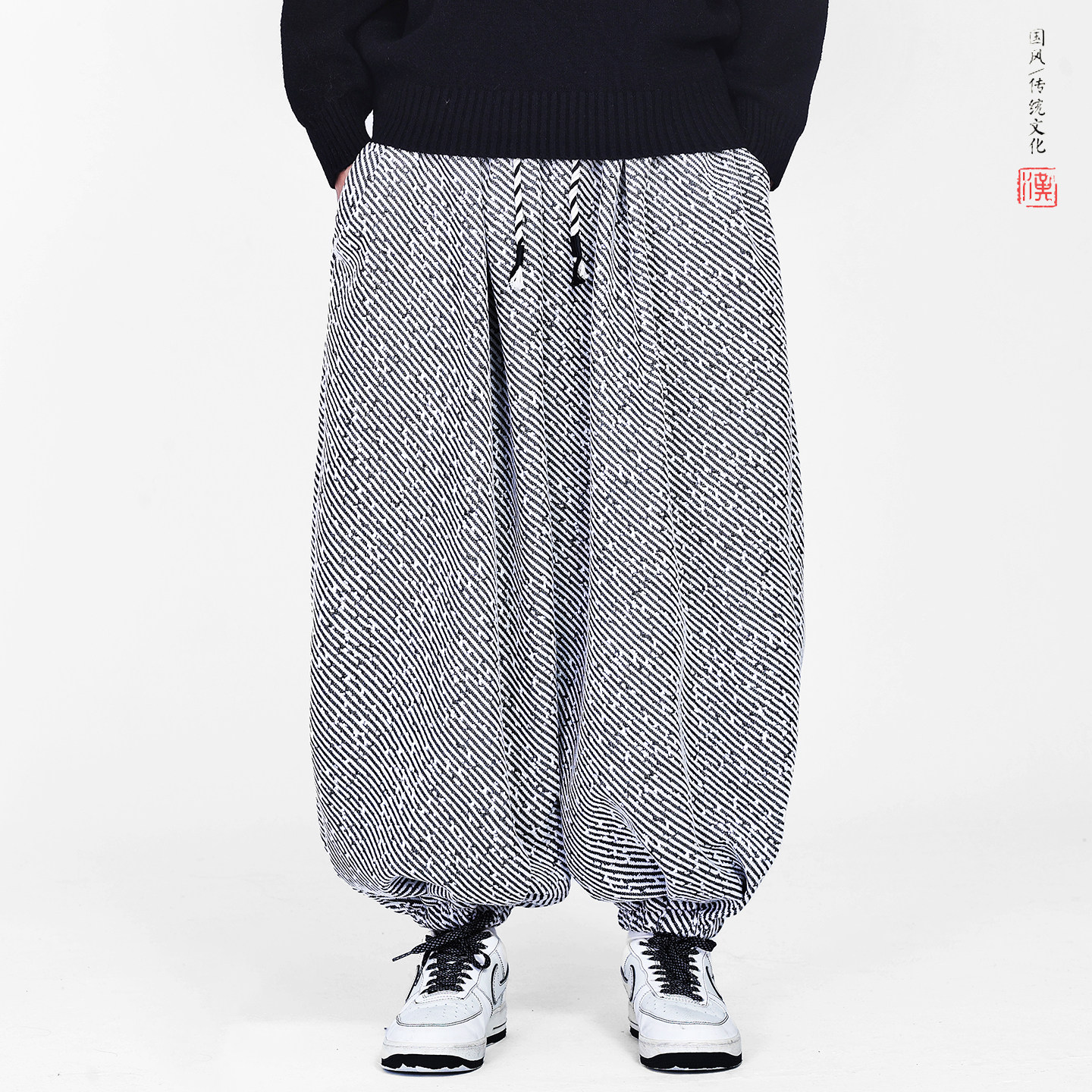 雪尼尔加厚斜纹提花 新款秋冬 2025宽松版哈伦 灯笼裤A560-p78图片