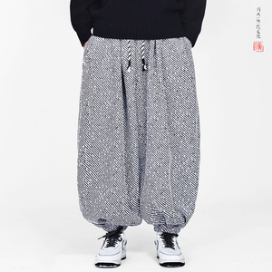 雪尼尔加厚斜纹提花 新款秋冬 2025宽松版哈伦 灯笼裤A560-p78图片