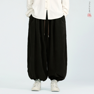 灯芯绒2色 新款百搭秋冬 2025宽松版哈伦 灯笼裤子A3308-p68图片