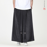 缎面冰丝垂感2025夏季风阔腿裤长裤休闲裤A2007-p68，男装休闲裤，钱塘7008(原4008)
