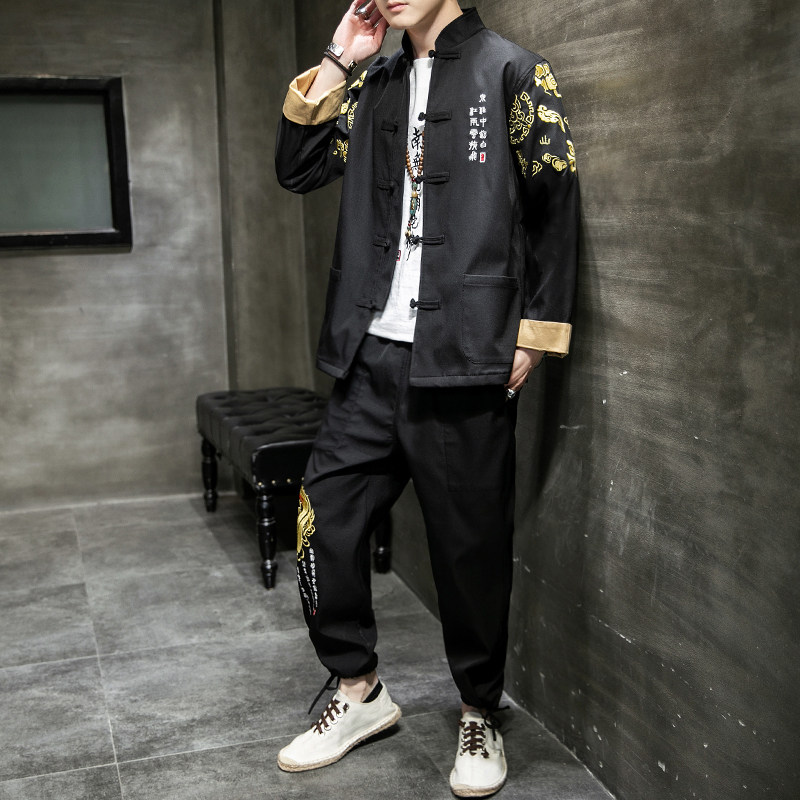 A1009大码中国风新品2021 龙刺绣 团购/唐服/汉服套装P140图片