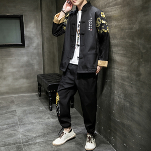 A1009大码中国风新品2021 龙刺绣 团购/唐服/汉服套装P140图片