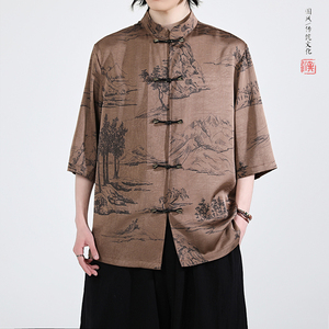 夏季新品2025 风 汉服短袖衬衫/衬衣A675-p65图片