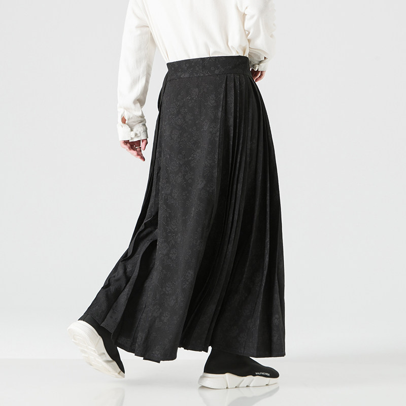 2026春新款马面裙男女同款汉服新中式风裙A112*P78,男装民族服装,钱塘7008(原4008)