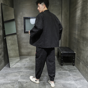 A1085*春夏2021大码中国风 加厚提花款龙凤 开衫 汉服套装p100图片
