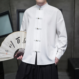 2026春 百搭 盘扣风订婚 唐装长袖衬衫珠子款 A991* P70图片