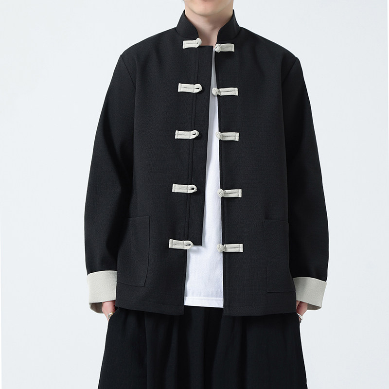2026春仿麻竹节抗皱新中式婚礼唐装汉服夹克A651-P105,男装夹克,钱塘7008(原4008)