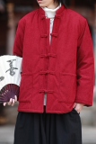 白底灯芯绒冬2025新中式盘扣外套唐装红棉衣外套A550-P148，男装棉衣，钱塘7008(原4008)