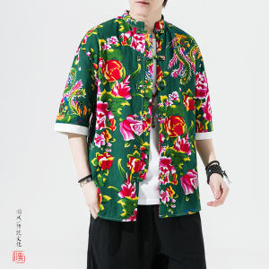 A8008*特批 风夏2026东北大花短袖花衬衫/衬衣p25图片
