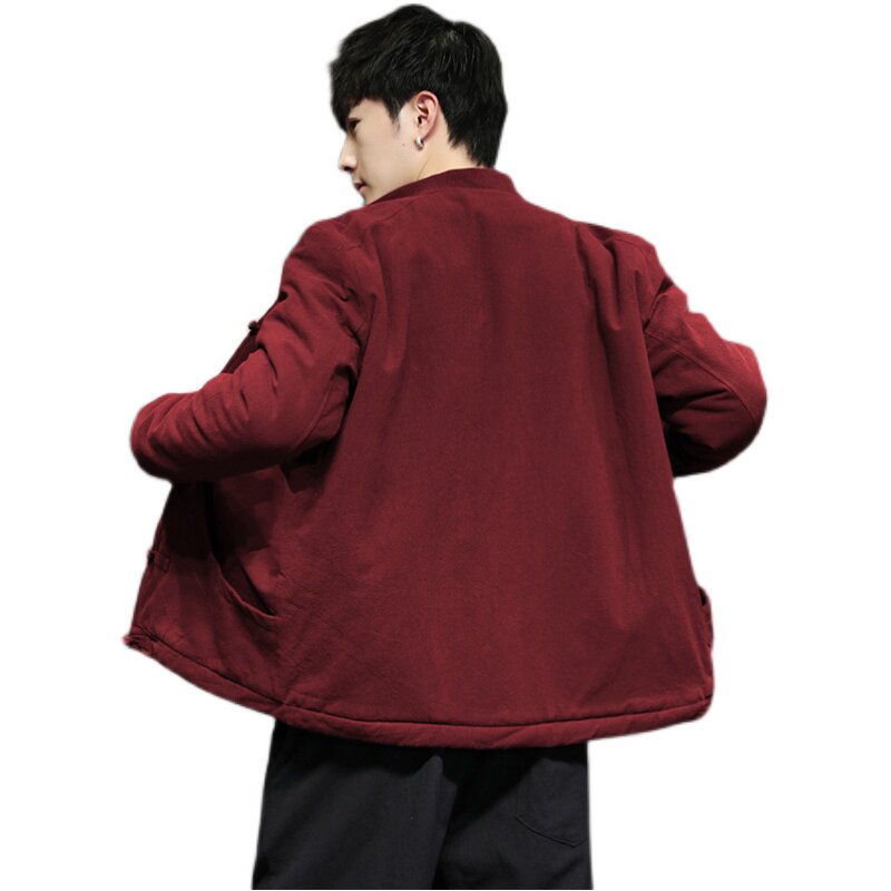 A6088*4色2021冬款羊羔毛内胆设计内口袋棉麻棉衣外套,男装棉衣,钱塘7008(原4008)