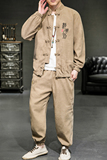 A2021主推！风2021秋冬篆文刺绣盘扣/唐装/汉服套装，男装民族服装，钱塘7008(原4008)