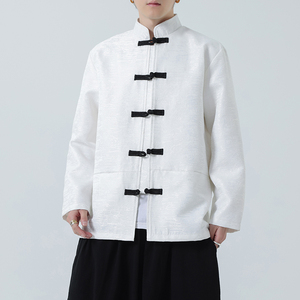 2026春 新中式 黑白色 婚礼唐装汉服夹克外套A655-P105图片