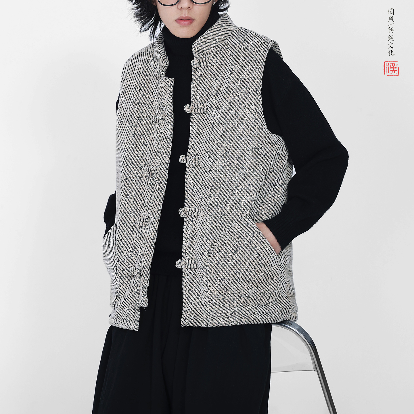 冬2025雪尼尔唐装马甲棉衣加厚羽绒马甲棉衣外套A527-P108，男装棉衣，钱塘7008(原4008)