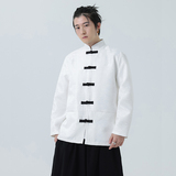 2026春新中式黑白色婚礼唐装汉服夹克外套A655-P105，男装夹克，钱塘7008(原4008)