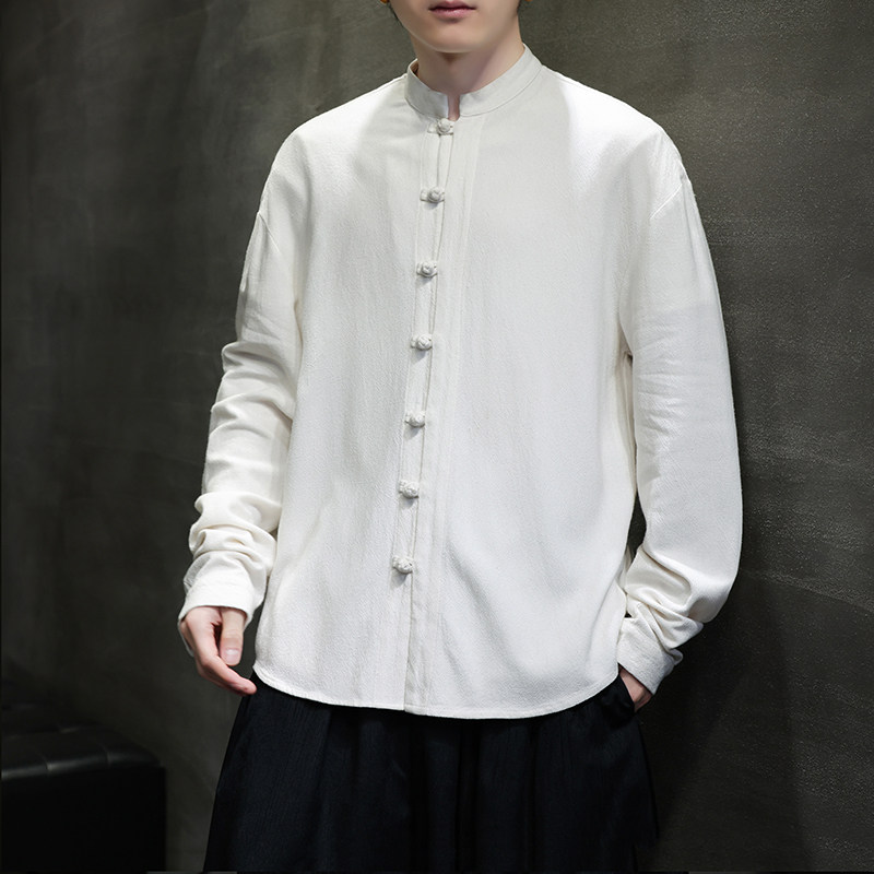 百搭有货 2026春 棉麻 风  打底2026春 长袖汉服衬衫A619*P70图片
