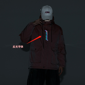 DJ293*加厚保暖冬2020 反光渐变 棉衣棉服外套P115(控价138)图片