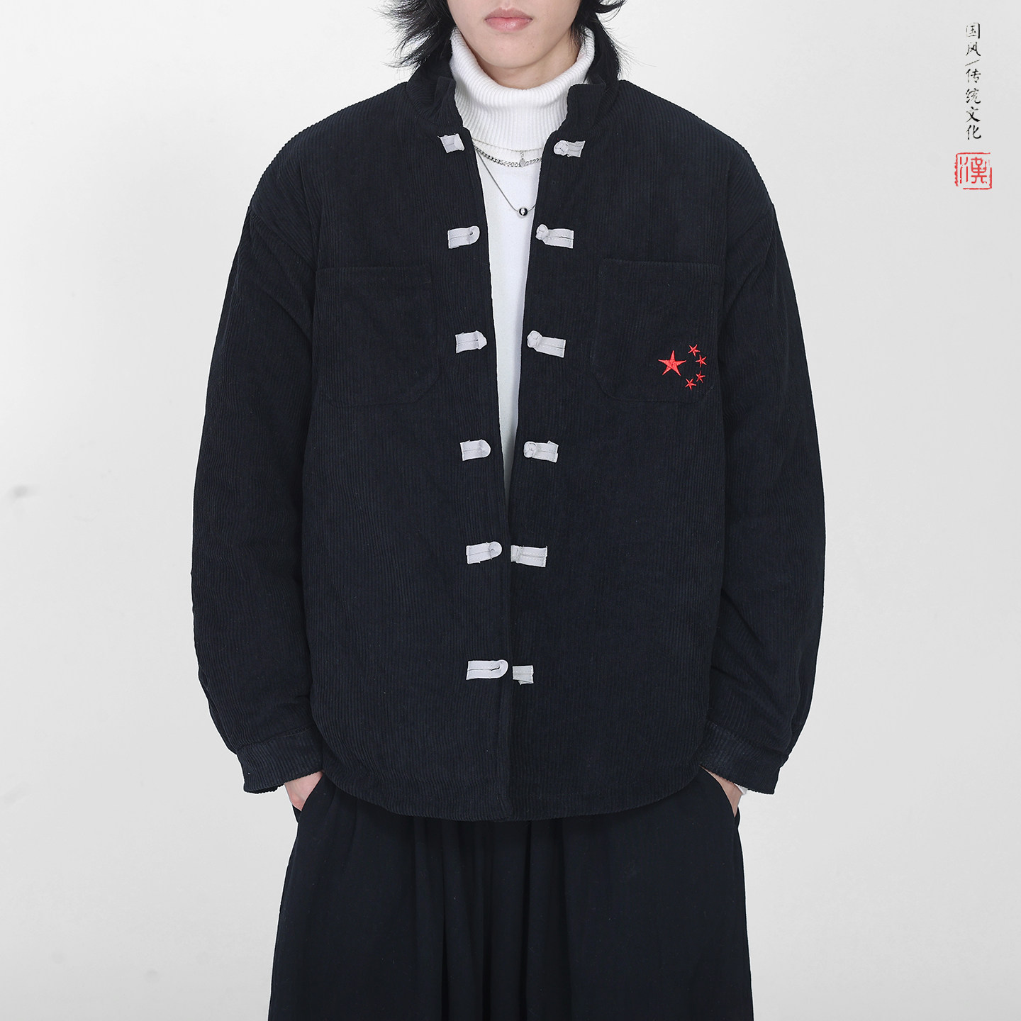 现货！冬2025灯芯绒加厚盘扣棉衣棉服外套A7103*P100,男装棉衣,钱塘7008(原4008)