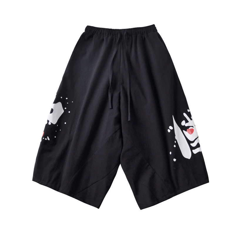 风大码夏2026春夏汉服哈伦裤袋鼠裤七分裤A4012-p45,男装牛仔裤,钱塘7008(原4008)