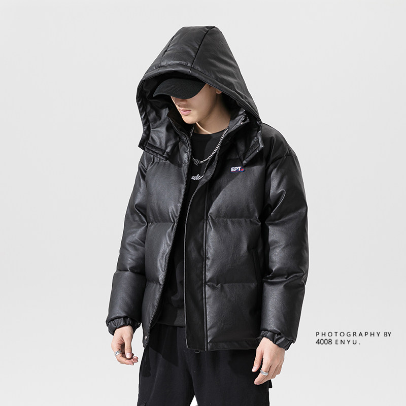 J200*冬装新品2021冬装连帽大码百搭皮衣棉衣外套,男装棉衣,钱塘7008(原4008)