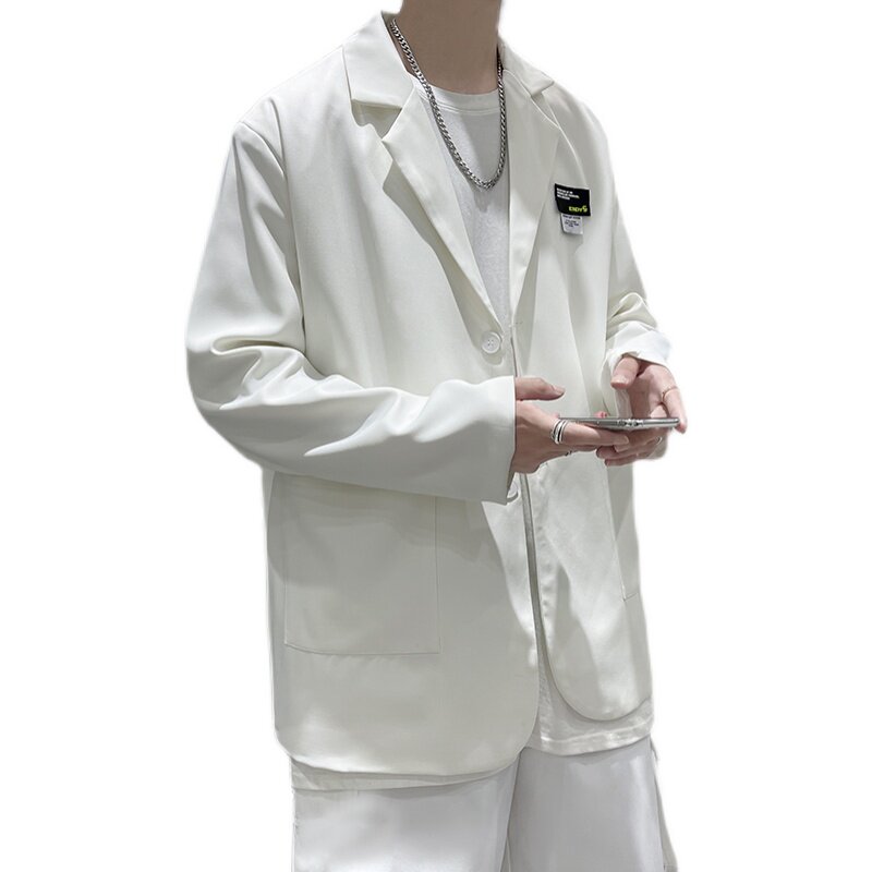 A6101*大码新品M-5XL港风西服宽松男士潮流帅气秋季上衣,男装西服,钱塘7008(原4008)