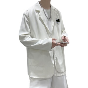 A6101*大码新品M-5XL 港风 西服宽松男士潮流帅气秋季上衣图片
