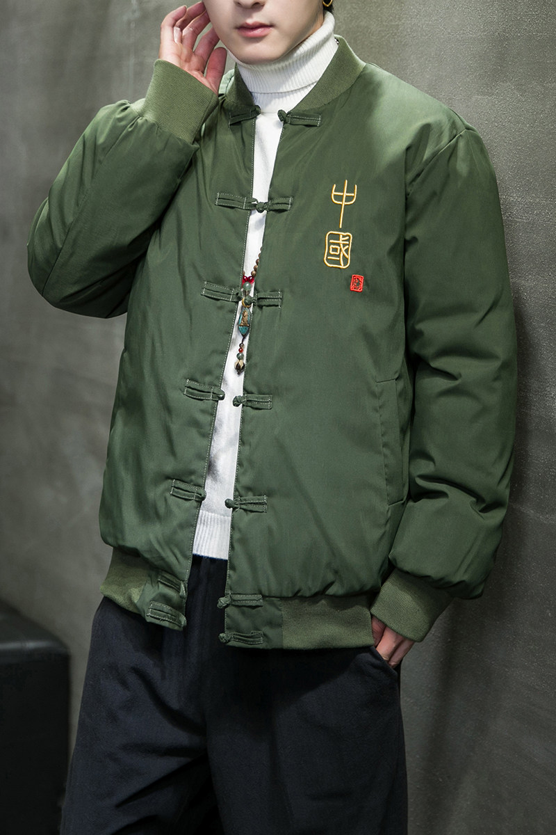新2025冬款羽绒棉衣大码男风盘扣棉衣棉服外套A7105-P118,男装棉衣,钱塘7008(原4008)