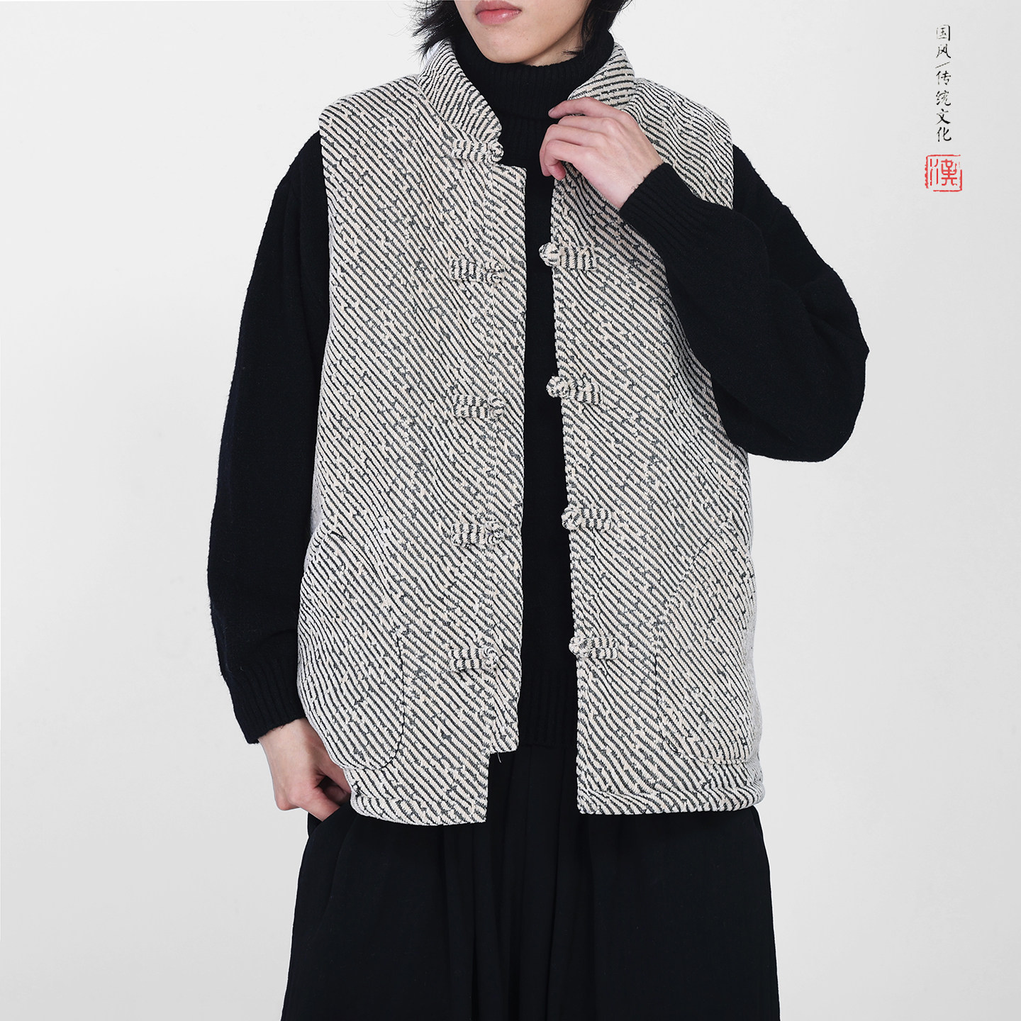 冬2025  雪尼尔 唐装马甲棉衣  加厚羽绒马甲棉衣外套A527-P108图片