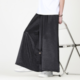 缎面冰丝垂感2025夏季风阔腿裤长裤休闲裤A2007-p68，男装休闲裤，钱塘7008(原4008)