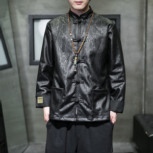 风2026春  唐装蛇皮提花 麂皮绒汉服A7108* P90图片