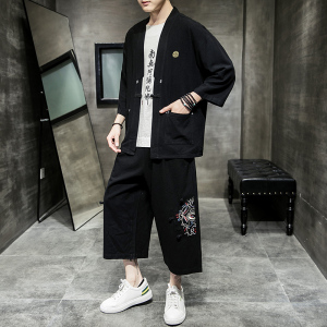 A730*套结2021大码中国风 刺绣款 开衫套装 汉服套装p100图片