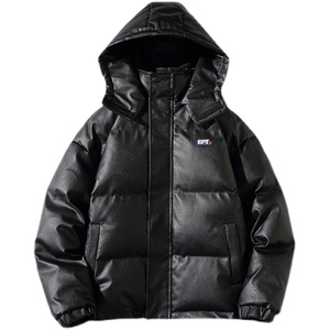 J200*冬装新品2021冬装 连帽大码百搭 皮衣棉衣外套图片