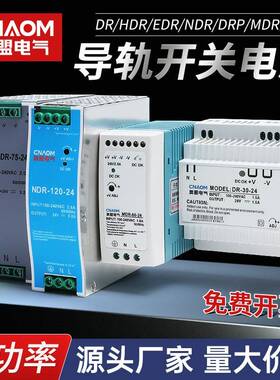 导轨式开关电源DR-12024VR直流220V转24V变压器ND EDR轨道式MD-R