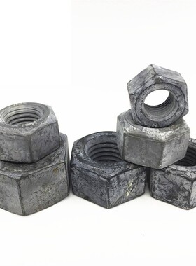 10H钢结构六角/螺母/平垫/GB1229螺帽磷化M163M20M22M24M27M0