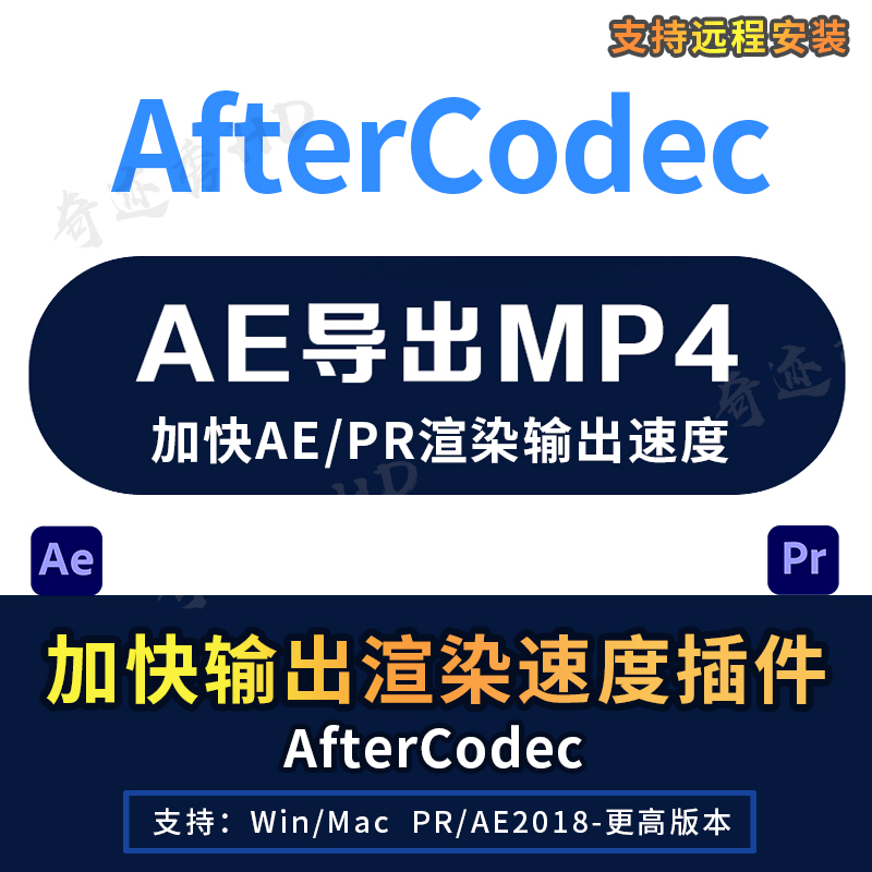 AE加快输出导出MP4特殊编码渲染速度H264格式编码AfterCodec插件-封面
