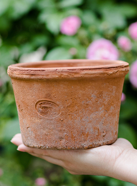 掬涵陶土花盆粗陶透气吸水红陶素烧控根泥瓦花盆多肉花盆陶盆花盆